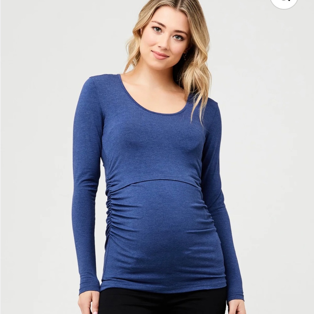 Ripe Maternity Blue Nursing Top (medium)